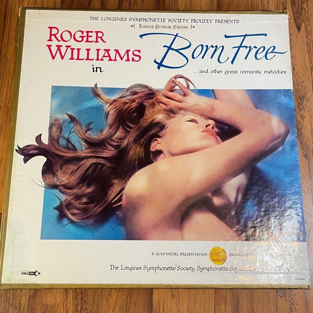 Roger Williams Born Free Vinyl Box Set Longines Symphonette 5 LP Piano Melodies